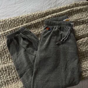 Aviator Nation Men’s Striped Heather Gray Sweatpants with Elastic Waistband